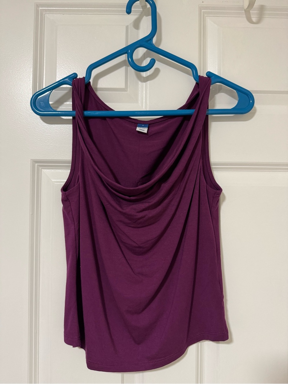 Old Navy Purple Draped Cowl Neck Tank Top